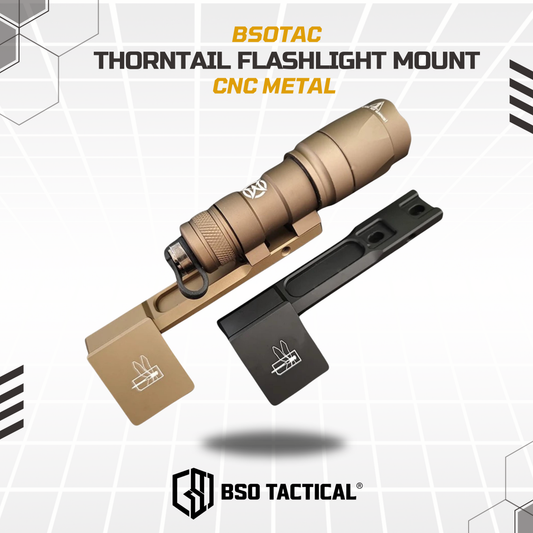 HS Thorntail Style Flashlight Mount Picatiiny Rail MLOK CNC for M300 M600