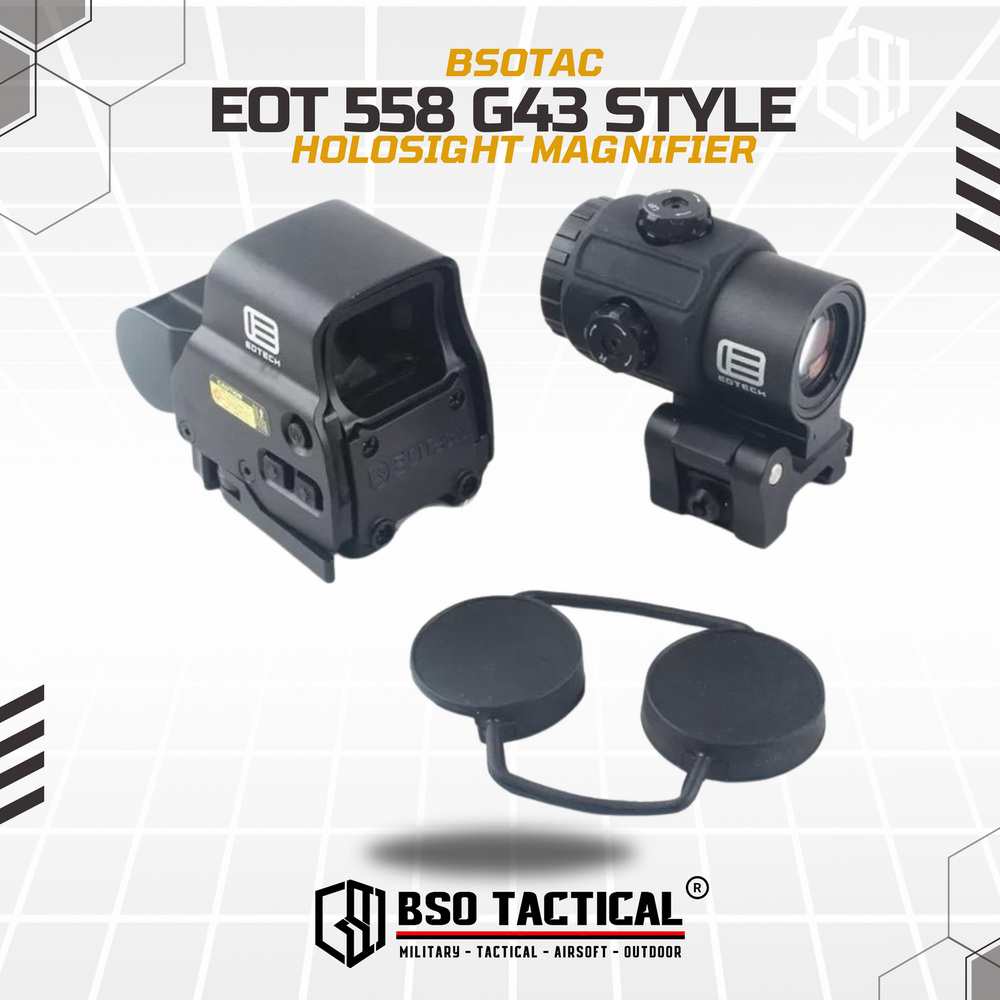 Tactical Holosight EOTECH Style XPS3-2 558 + G43 Magnifier - Reps