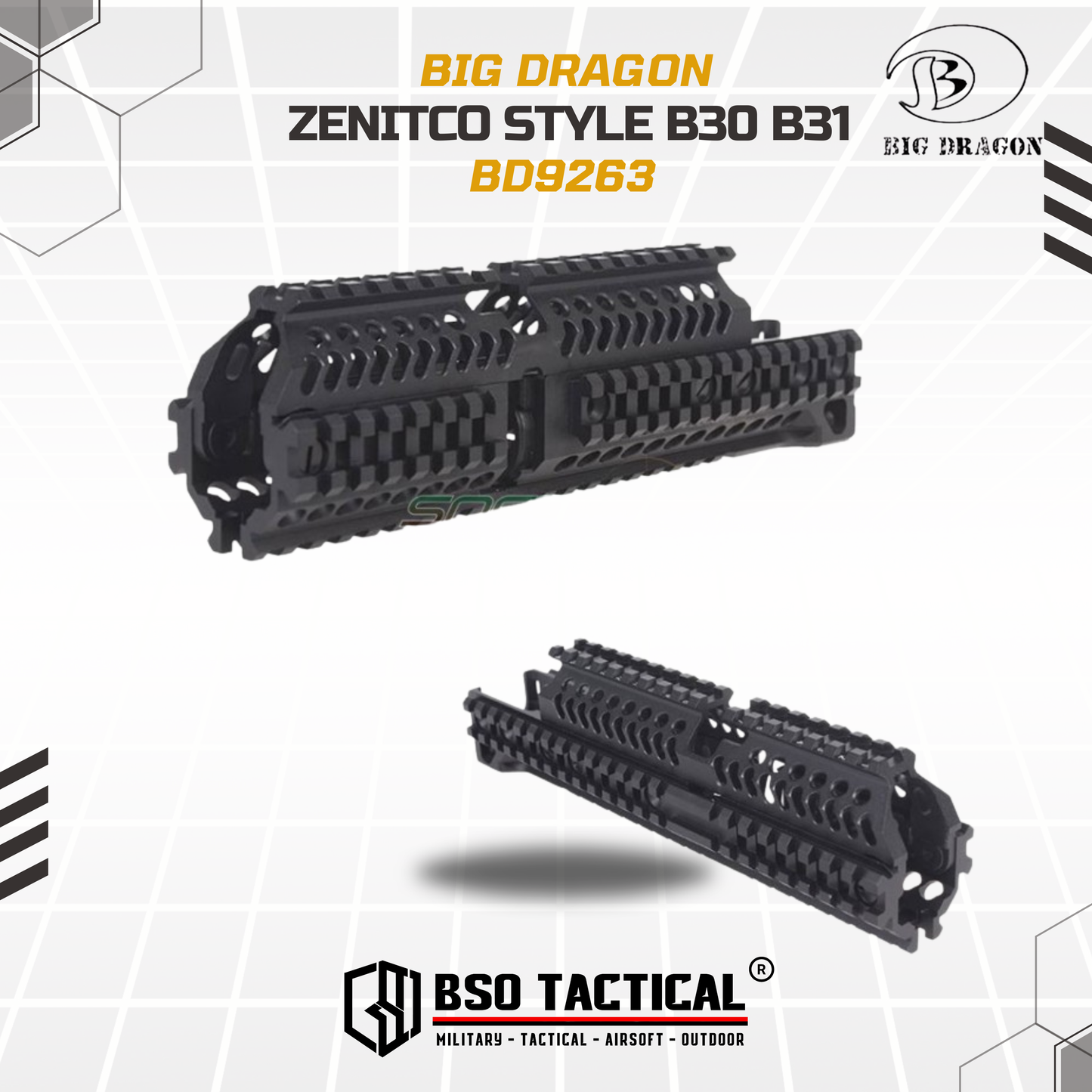 BD Tactical RIS Zenitco B30 B31 Handguard AK47 Series Full CNC - BD9263