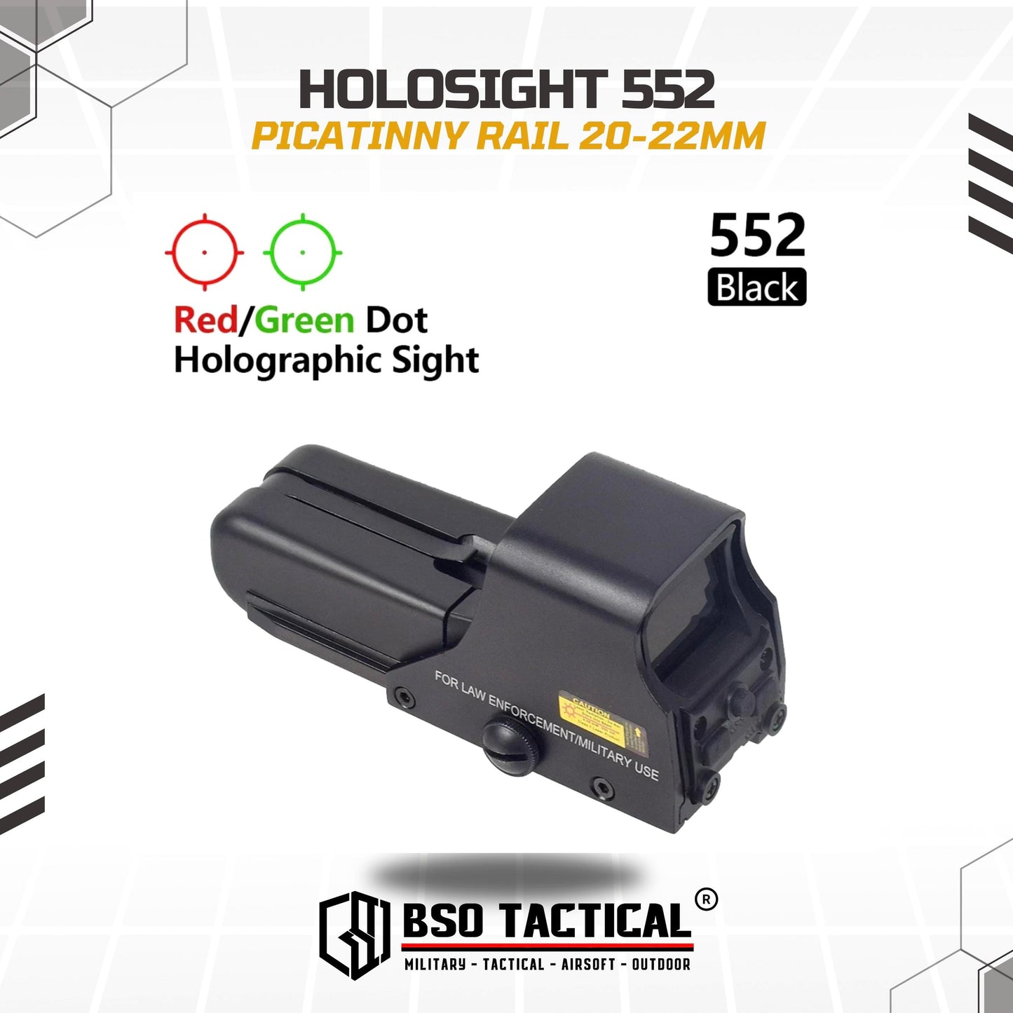 Holosight 552 Style Red Green Dot Scope Sight Full Metal Picatinny