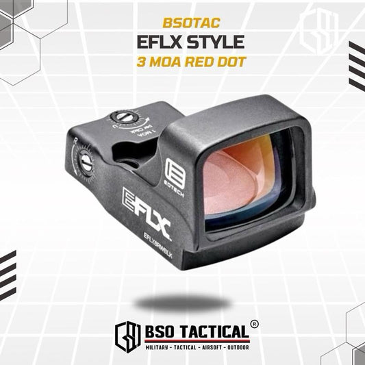 EFLX Mini Style Red Dot Scope Tactical Holosight RMR Mount Base Picatinny CNC