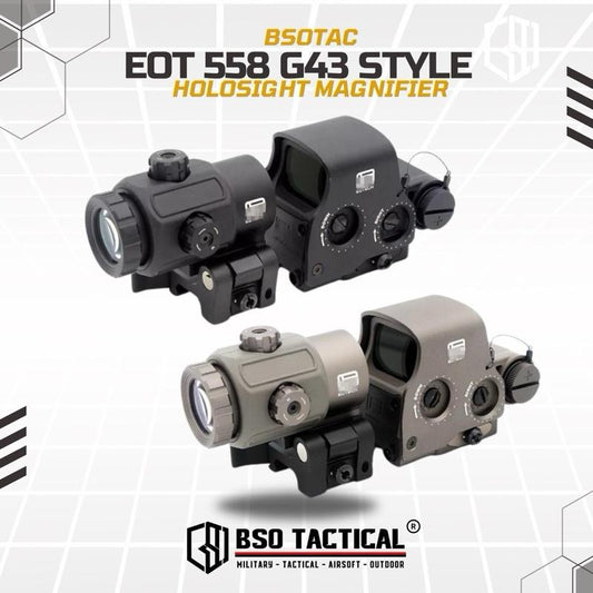 Red Dot Scope Tactical Holosight ET Style XPS3-2 558 + G43 Magnifier - Reps
