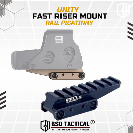 Unity Tactical FAST Style Riser Mount Picatinny Rail for Optic Sight