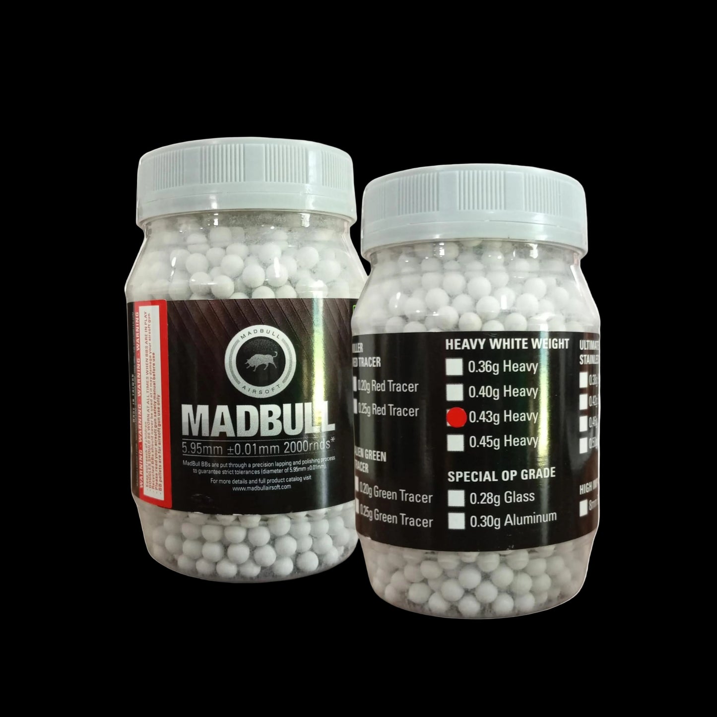 Madbull BB 0.43 0,43 2000rds Heavy White Precision Airsoft - ORIGINAL
