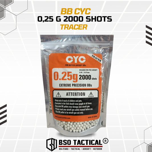 BB CYC 6mm Tracer 0.25 g / 0,25 g 2000 Shots Glow In The Dark Original
