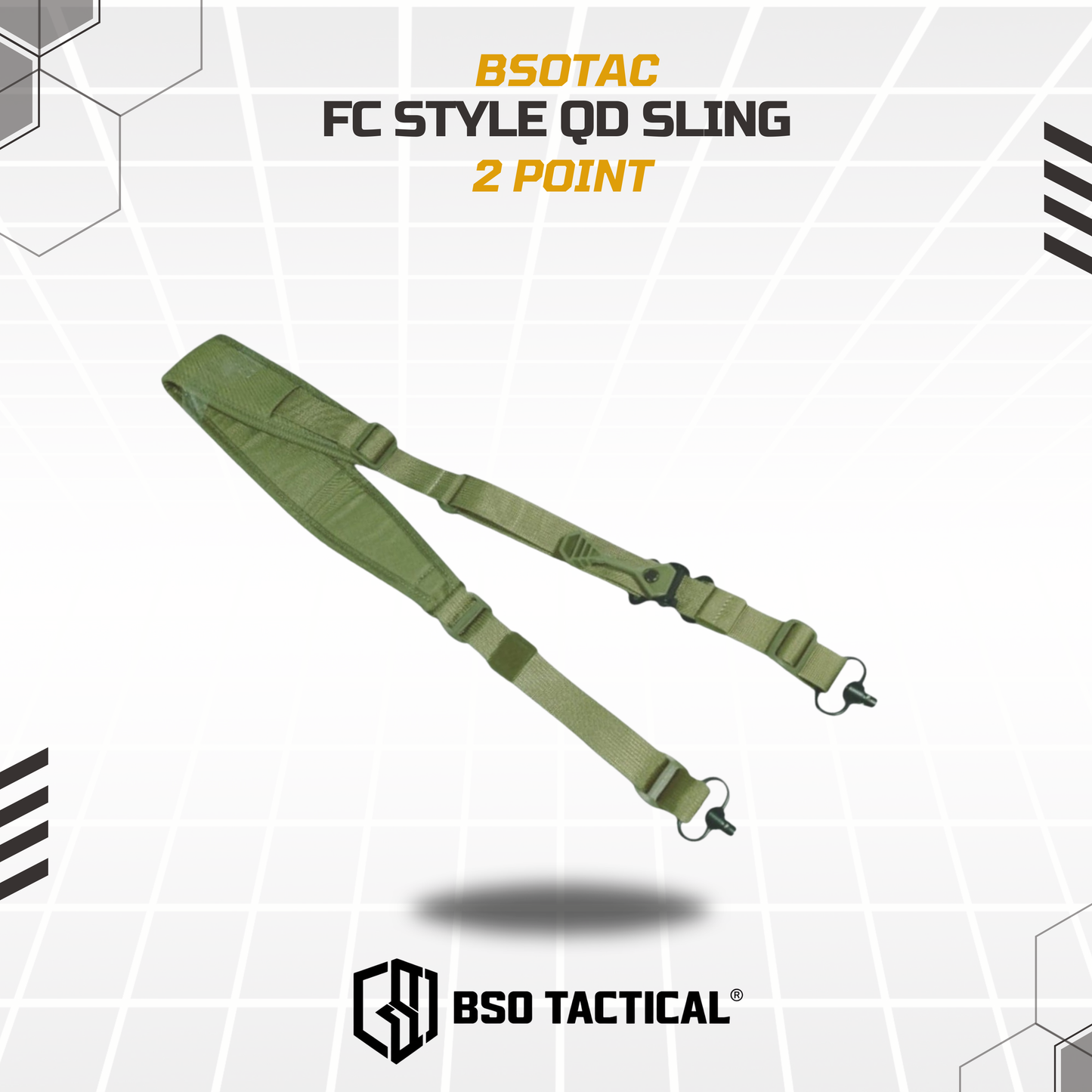 Sling Tactical FC Style 2 Point QD Adjustable Shoulder Sling Outdoor Multifungsi