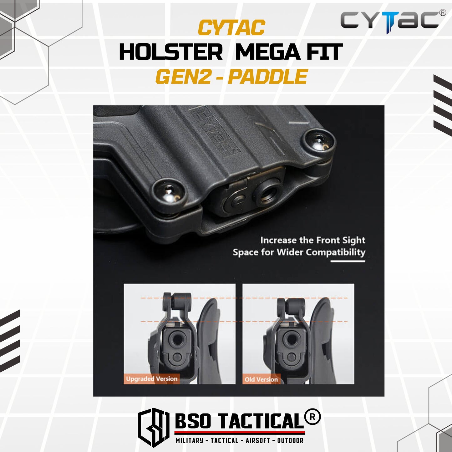 Holster Cytac Mega Fit Gen2 Compact Universal Right Hand ORIGINAL - Belt Clip / Paddle