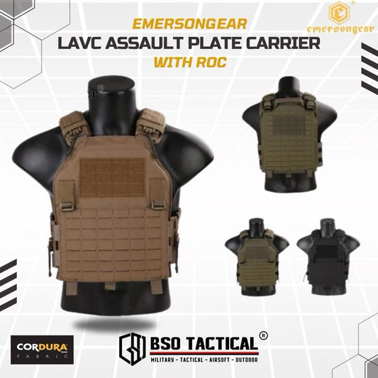 Rompi Tactical Vest Emerson Blue Label LAVC Assault ROC Plate Carrier ORI Outdoor Gym Fitness Running Hyrox