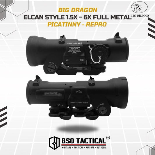 Scope Tactical Elcan Dual Role 1.5x 6x Zoom Adjustable Picatinny QD CNC