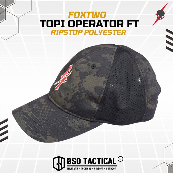 FOX TWO Topi Operator FT Ripstop Polyester Tactical Hat Outdoor Cap Foxtwo ORIGINAL