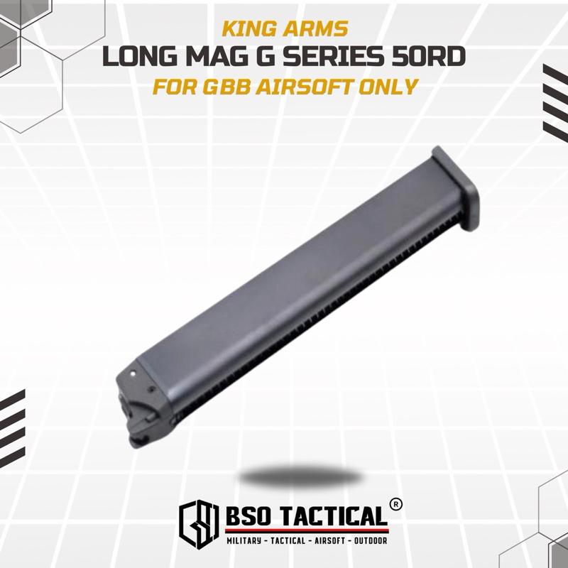 King Arms Long Mag G Series 30rds Hi Capacity Full Metal untuk Mainan GBB Version