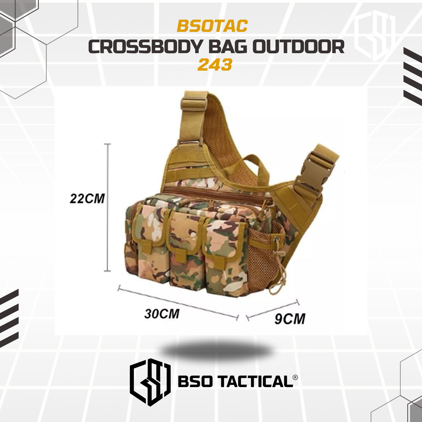 Tas Selempang Outdoor Crossbody Utility EDC Bag Multistorage - 243