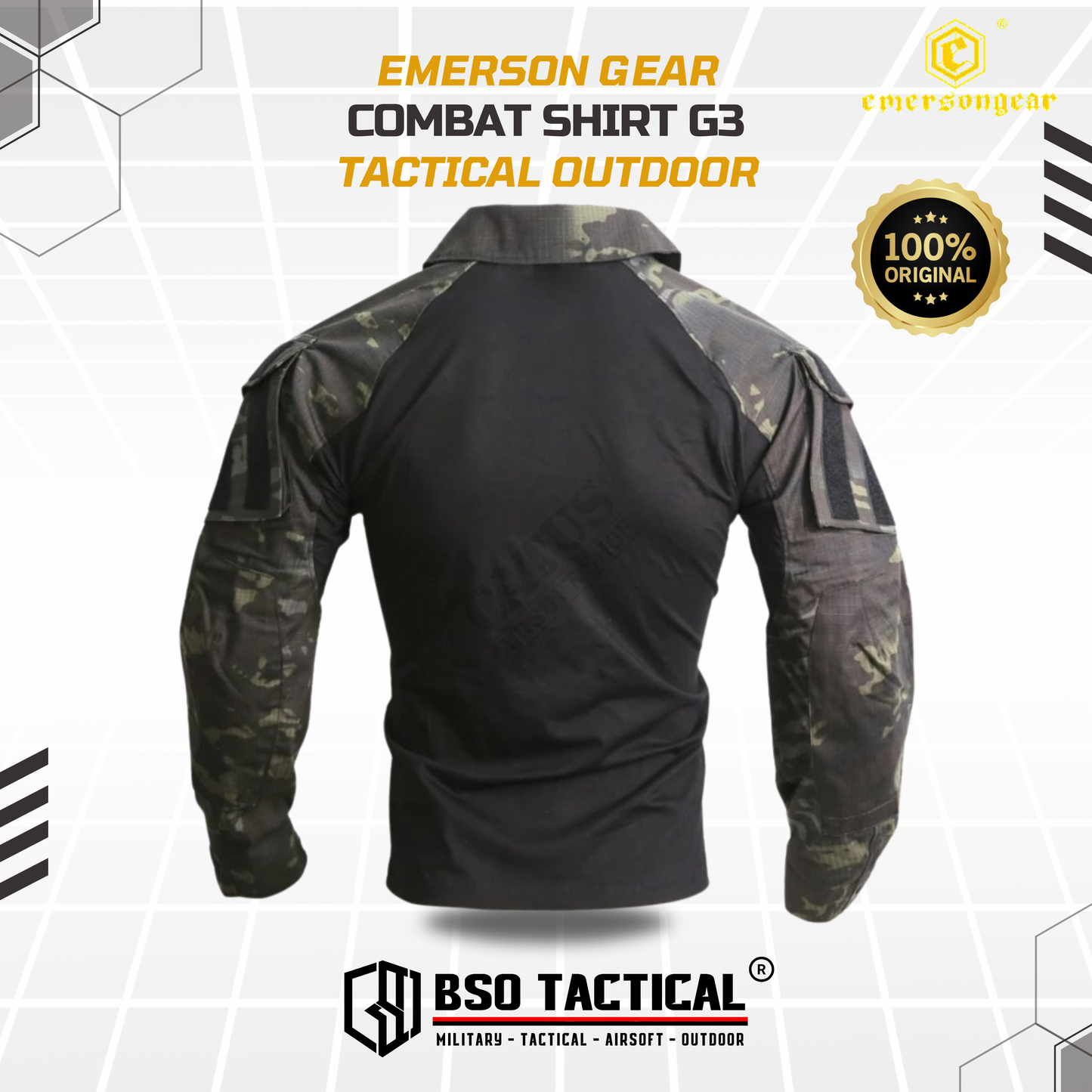 Emerson Gear Combat Shirt Tactical G3 Outdoor Shirt Baju Olahraga Luar Ruangan Gaya Taktis