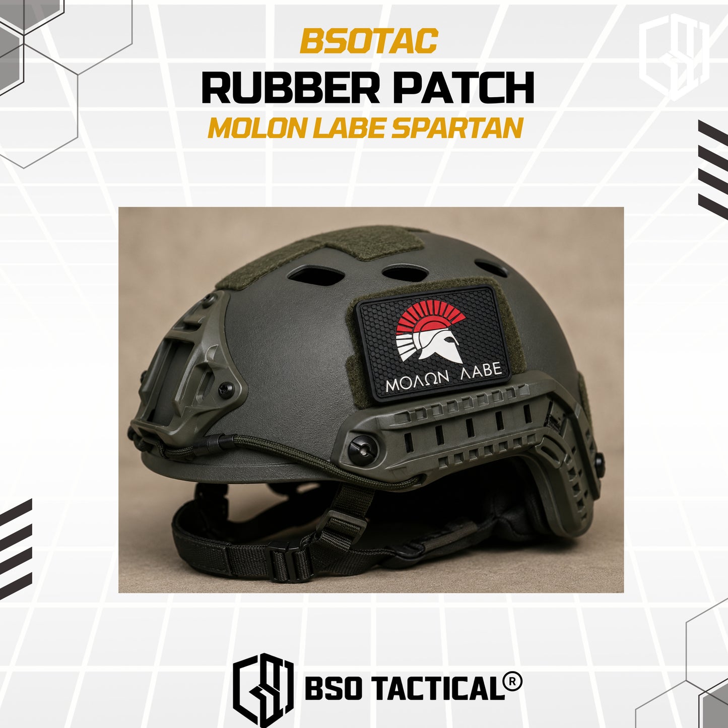 Tactical Rubber Patch Molon Labe Spartan Patches