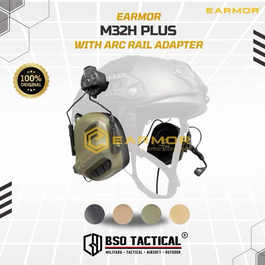 Earmor M32H Plus Headset ARC Rail Adapter Electronic Communication Hearing Protector ORIGINAL Earphone