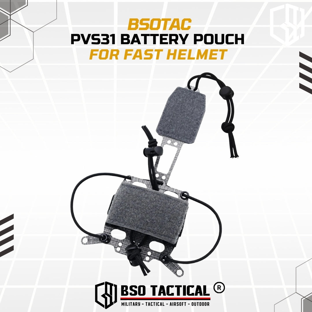 FC Style Tactical Battery Case PVS31 Pouch for Helmet Retention System