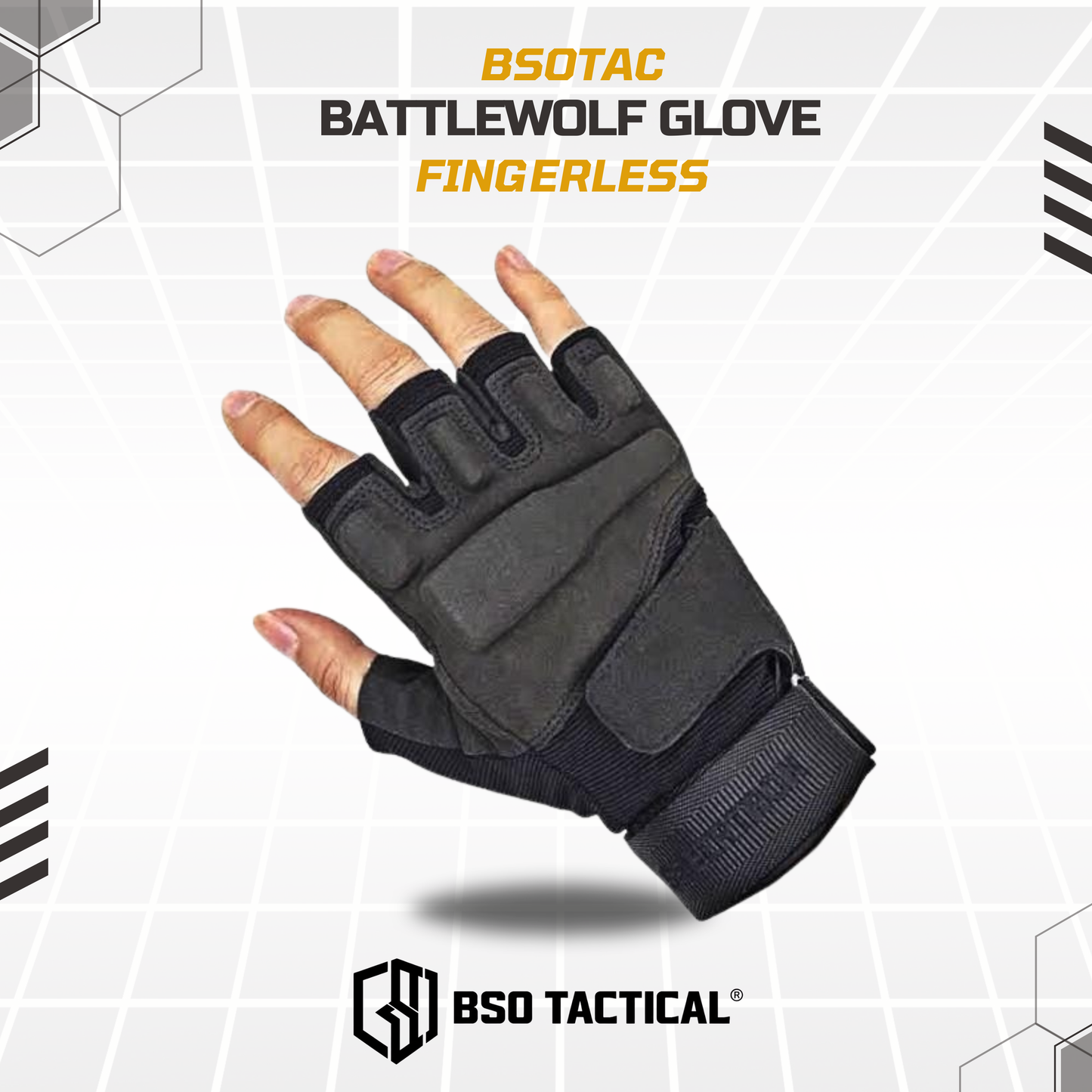 Sarung Tangan Battle Wood Hellstorm Half Finger Outdoor Glove Fingerless