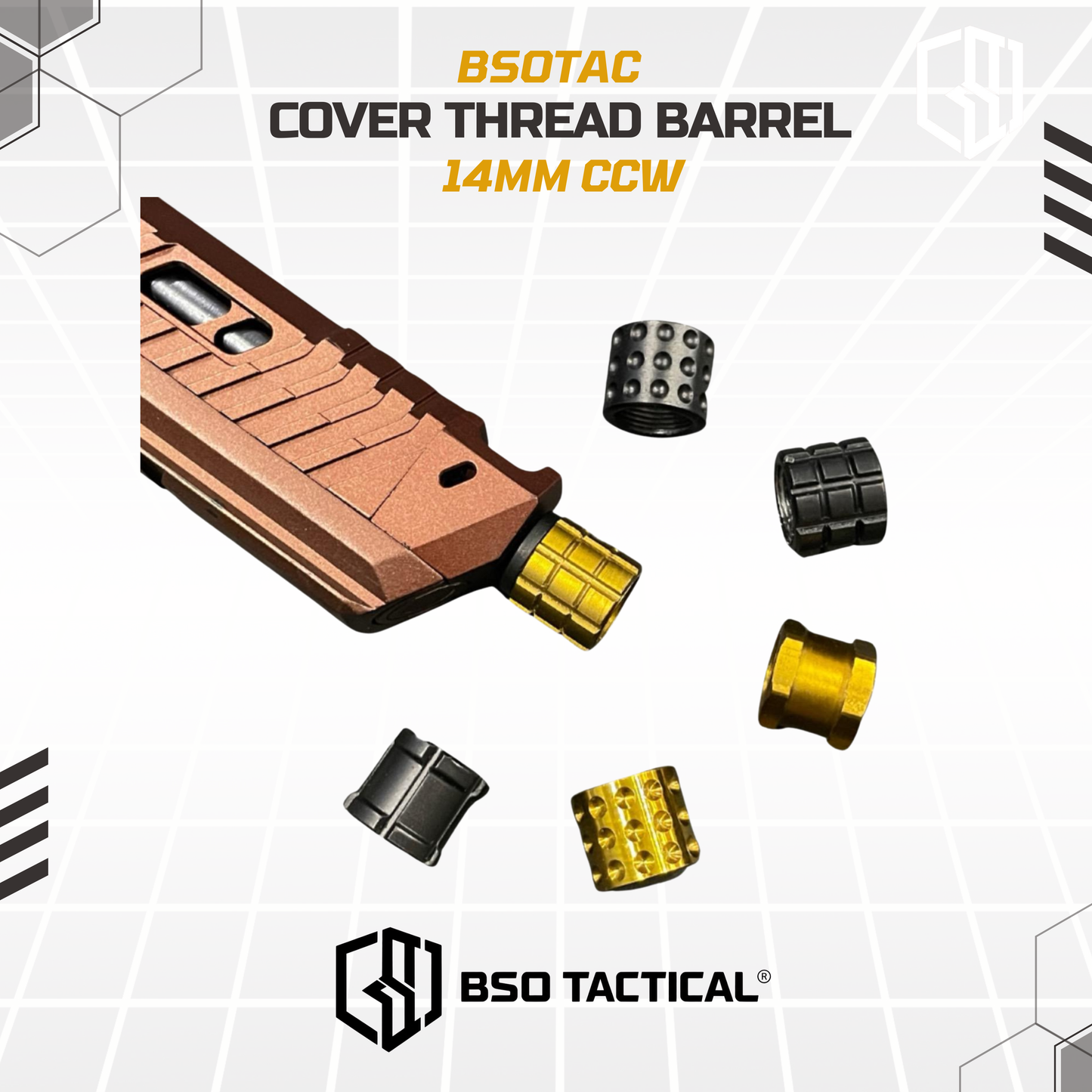 Gorilla Custom Pelindung Outer Drat Adapter Cover Thread 14mm CCW