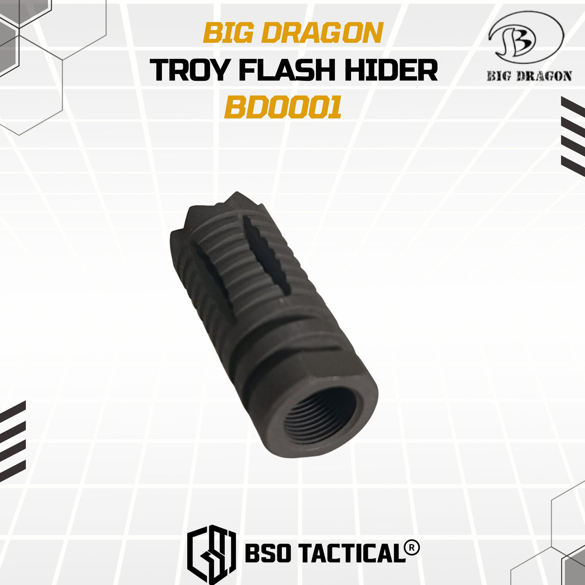 BD Troy Aggresive Flash Hider 14mm CCW Full Steel