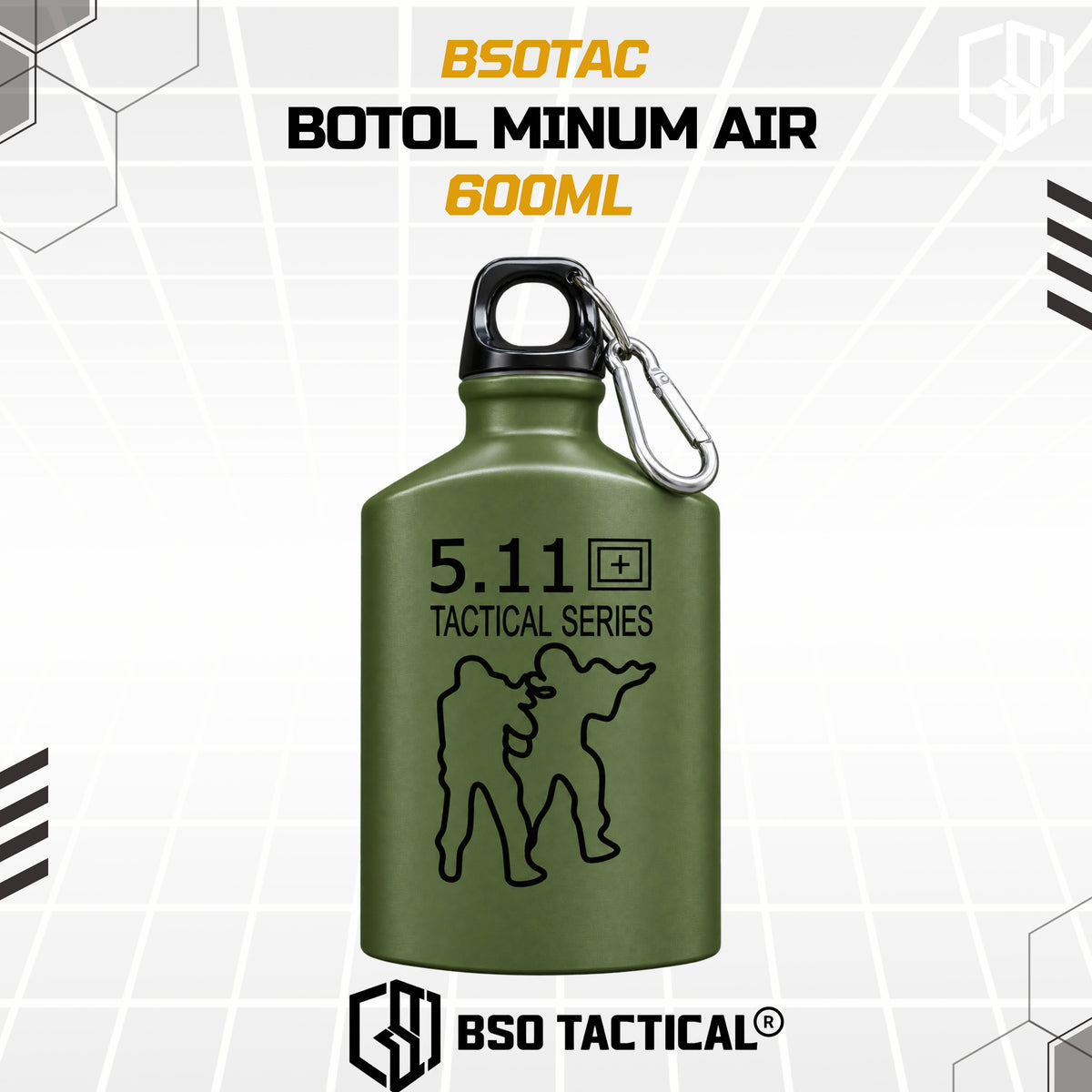 Botol Minum Air Stainless dengan Kompas - Volume 600 ML