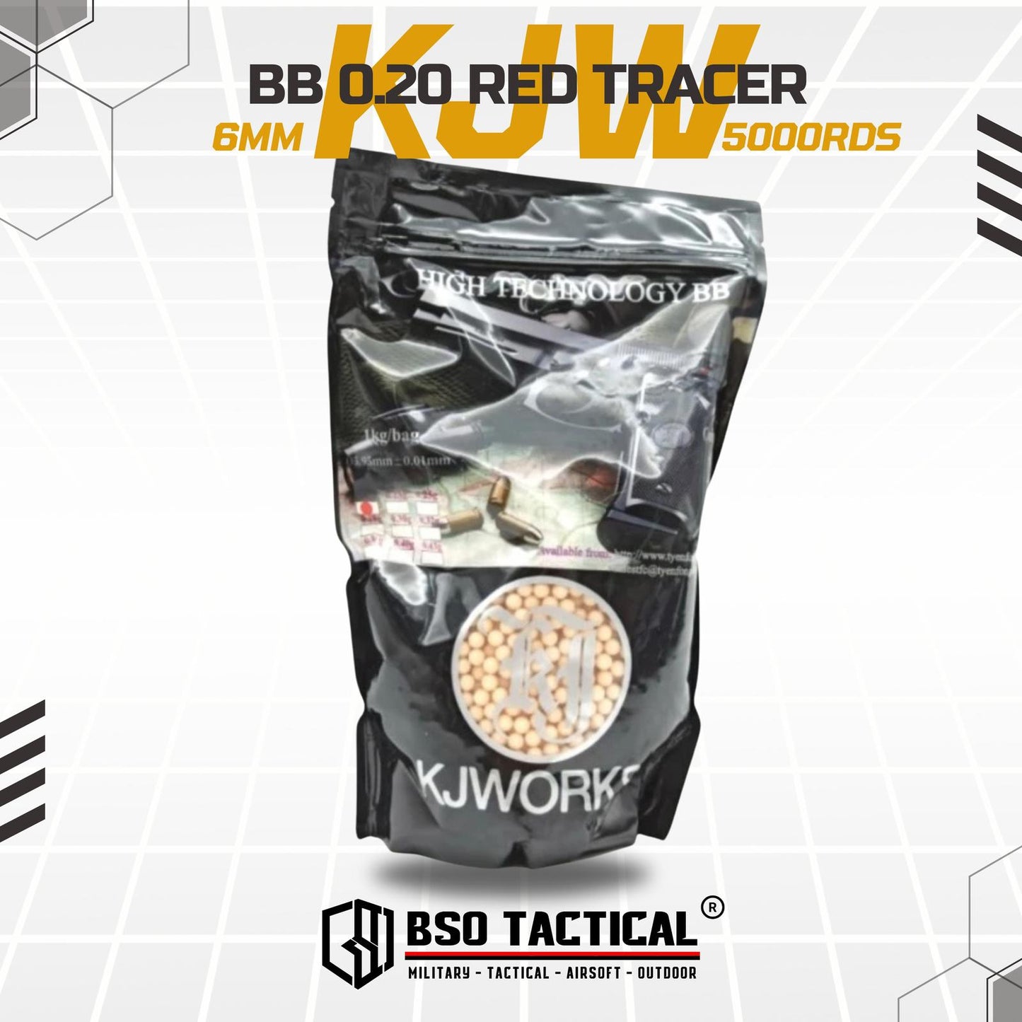 KJW 0.20 0,20 5000rds
BB Red Tracer Airsoft 6mm High Precision - ORIGINAL