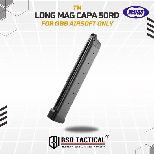 TM Long Mag Cap 50rds Hi Capacity Full Metal 5.1 untuk Mainan GBB