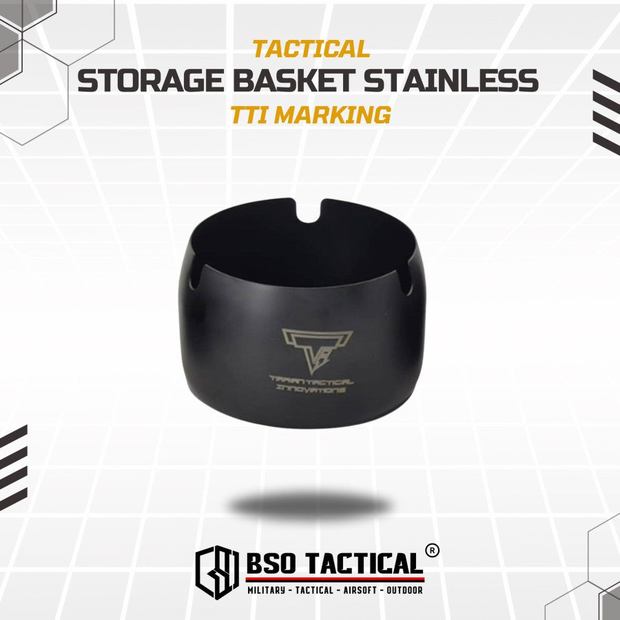 Asbak Storage Kotak Tactical Basket Ashtray Stainless Laser Engrave