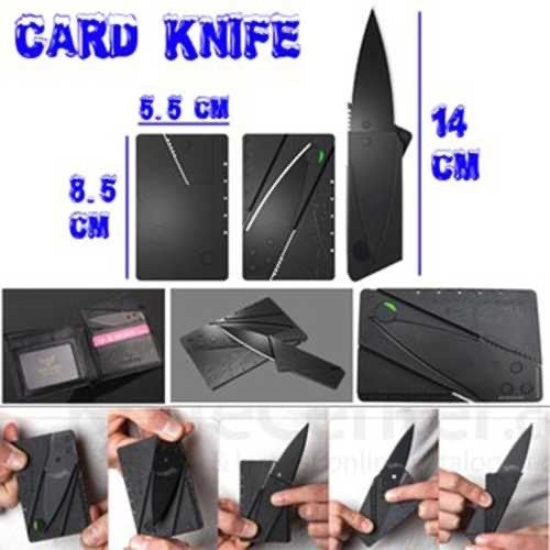 Pisau Kartu Lipat Folding Knife Sinclair Cardsharp Survival EDC