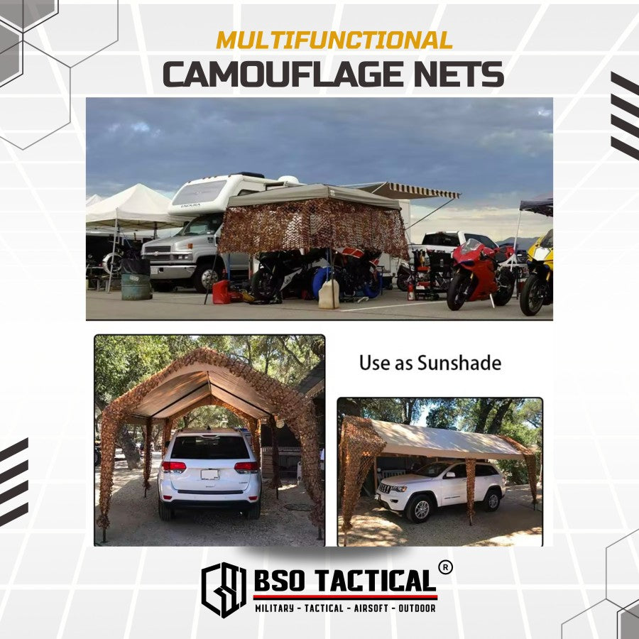 Multifunctional Camouflage Net Tenda Kain Jaring Multifungsi 3x2m Desert Color
