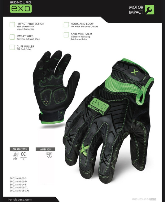 Sarung Tangan Ironclad EXO Impact CQB Outdoor Motorcycle Glove ORIGINAL