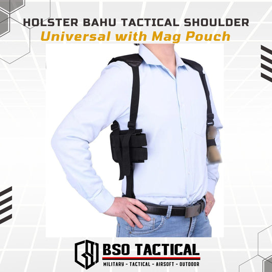 Holster Bahu Tactical Shoulder Universal with Mag Pouch Low Profile