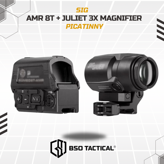Red Dot Scope Combo Romeo AMR 8T with Magnifier Juliet 3X Picatinny CNC