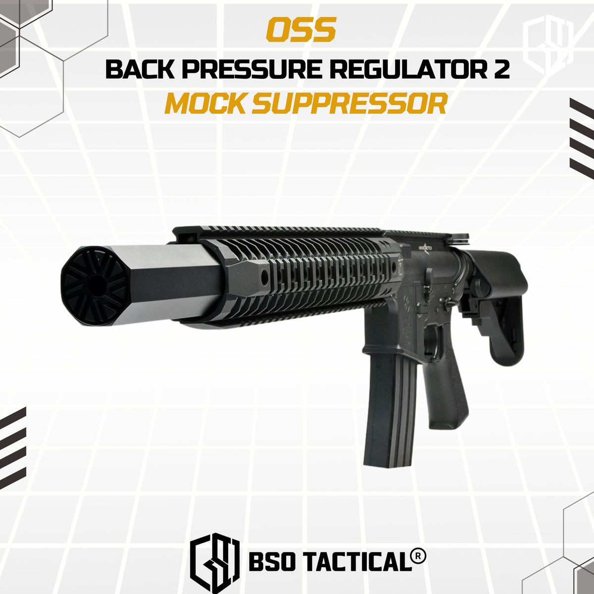 OSS Back Pressure Regulator 2 BPR2 Mock Suppressor 14mm CCW - Metal