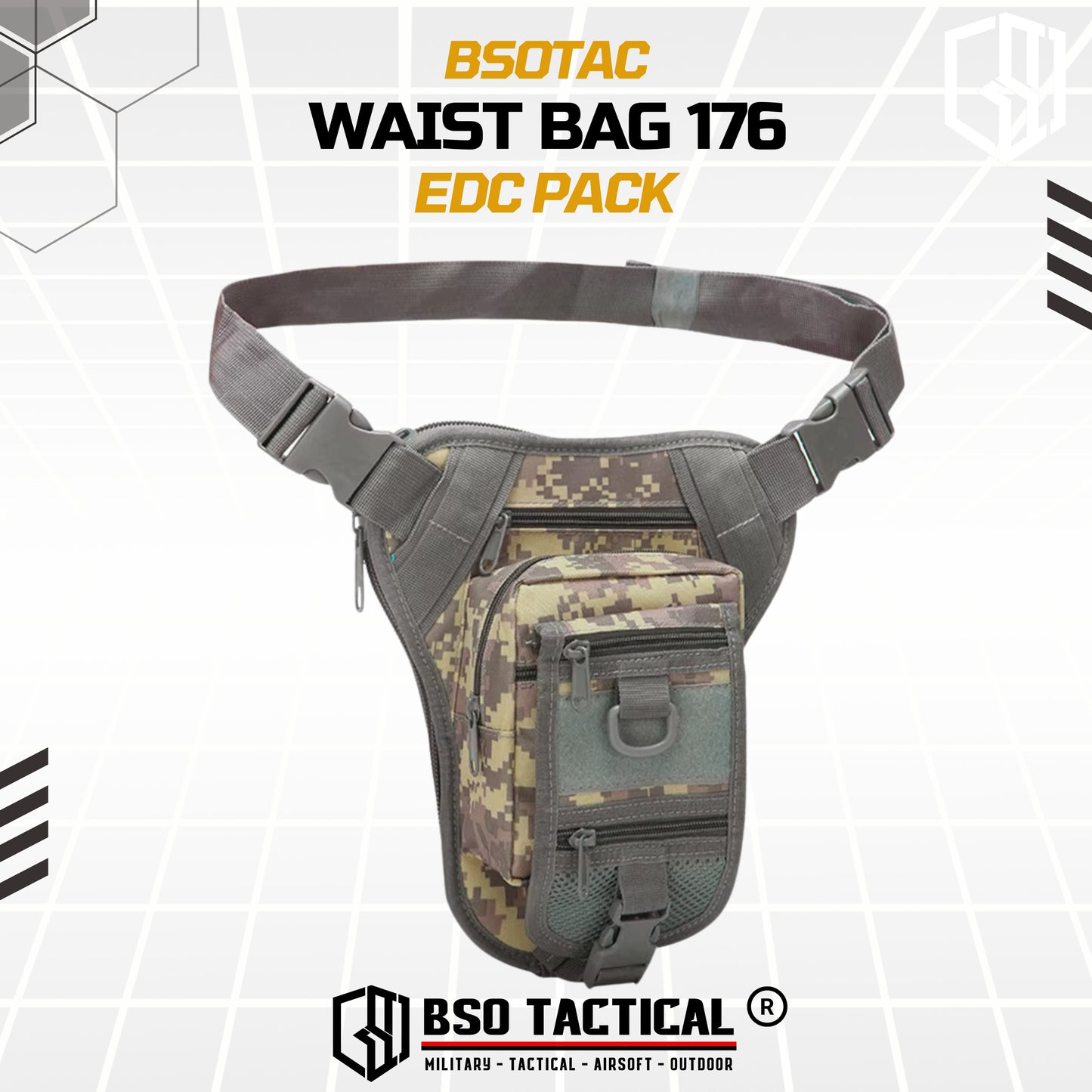 Tas Selempang Pinggang Tactical Waist Bag EDC Pack - TS176