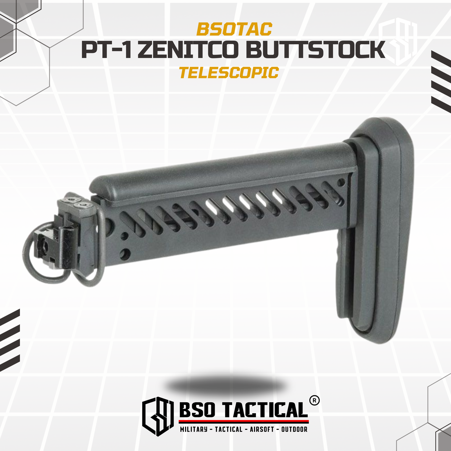 BD Tactical Popor PT-1 Zenitco Telescopic Folding Stock for AK Series AEG GBBR