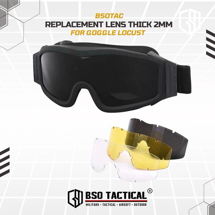 Replacement Lens Goggle Lensa 2mm Thick