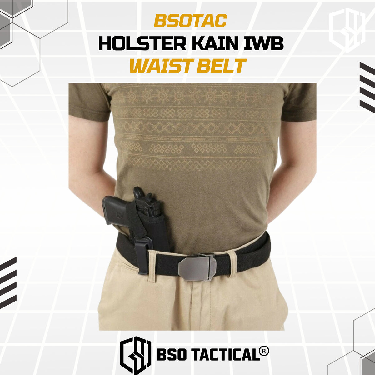 Holster Kain IWB Universal Right Hand Nylon Material Belt Clip