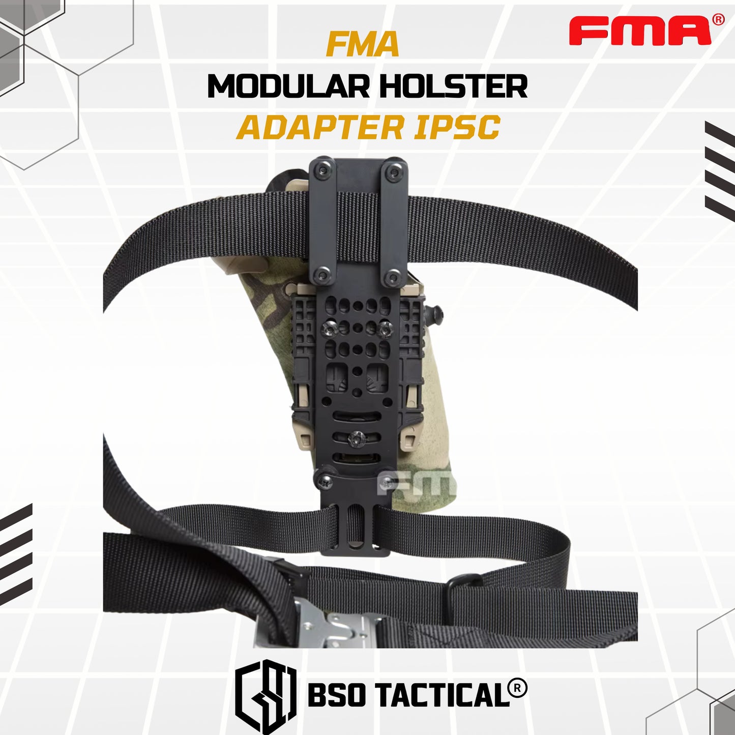 FMA Metal Modular Holster Adapter IPSC Mid Ride QD Panel Universal