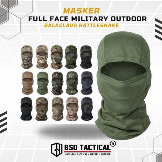 Masker Balaclava Rattlesnake Full Face Tactical Outdoor Mask