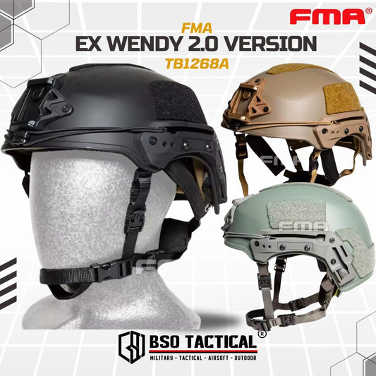 FMA Helmet EX Wendy TWF 2.0 Rail Thick Version Olahraga Outdoor Multifungsi