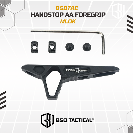 Handstop Kit AA Style Triangle CNC Angled Tactical Foregrip MLOK