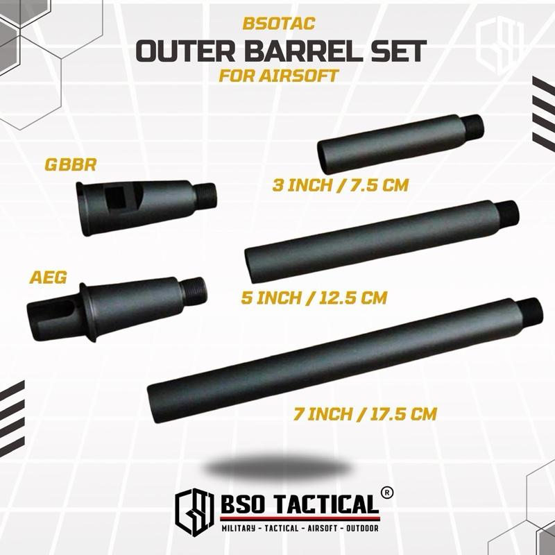 Outer Barrel M 4 Airsoft AEG Customizeable CCW 4 Pcs Set Full Metal Adjustable