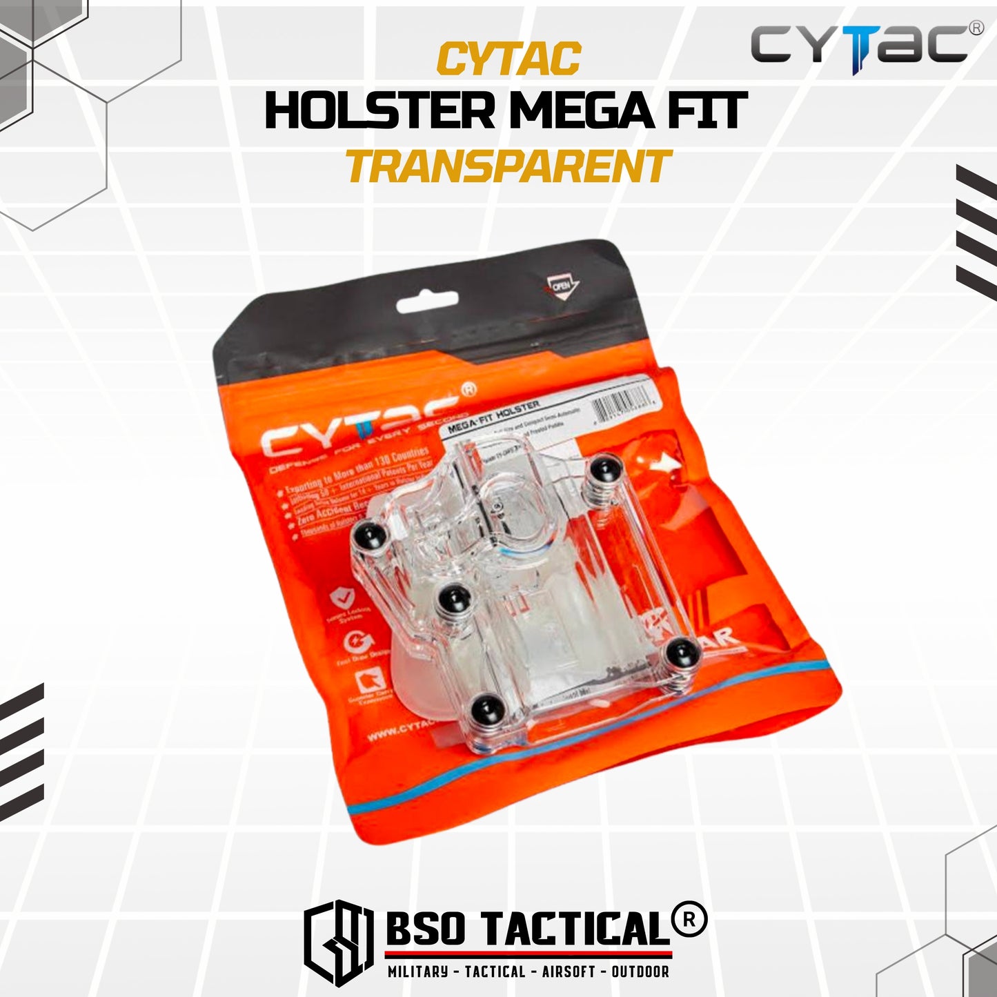 Cytac Holster Mega Fit Transparent Series NEW Universal ORI
