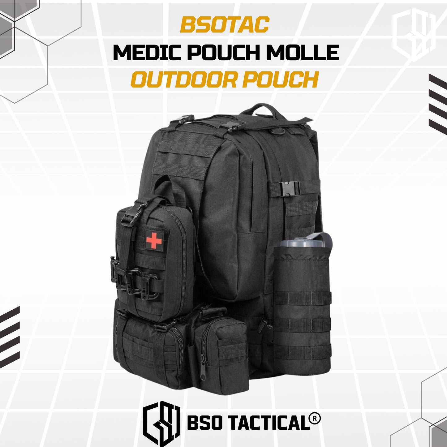 Tactical Medic Pouch 600D Molle Outdoor Military Pouch Free Patch