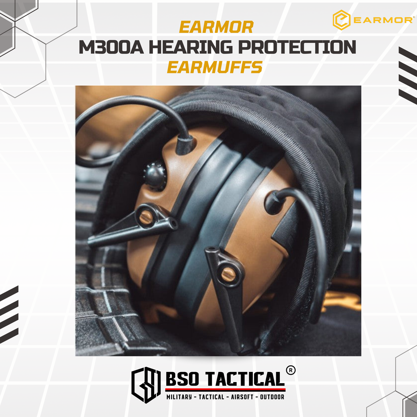 Earmor M300A Tactical Headset Hearing Protection Earmuff Earphone