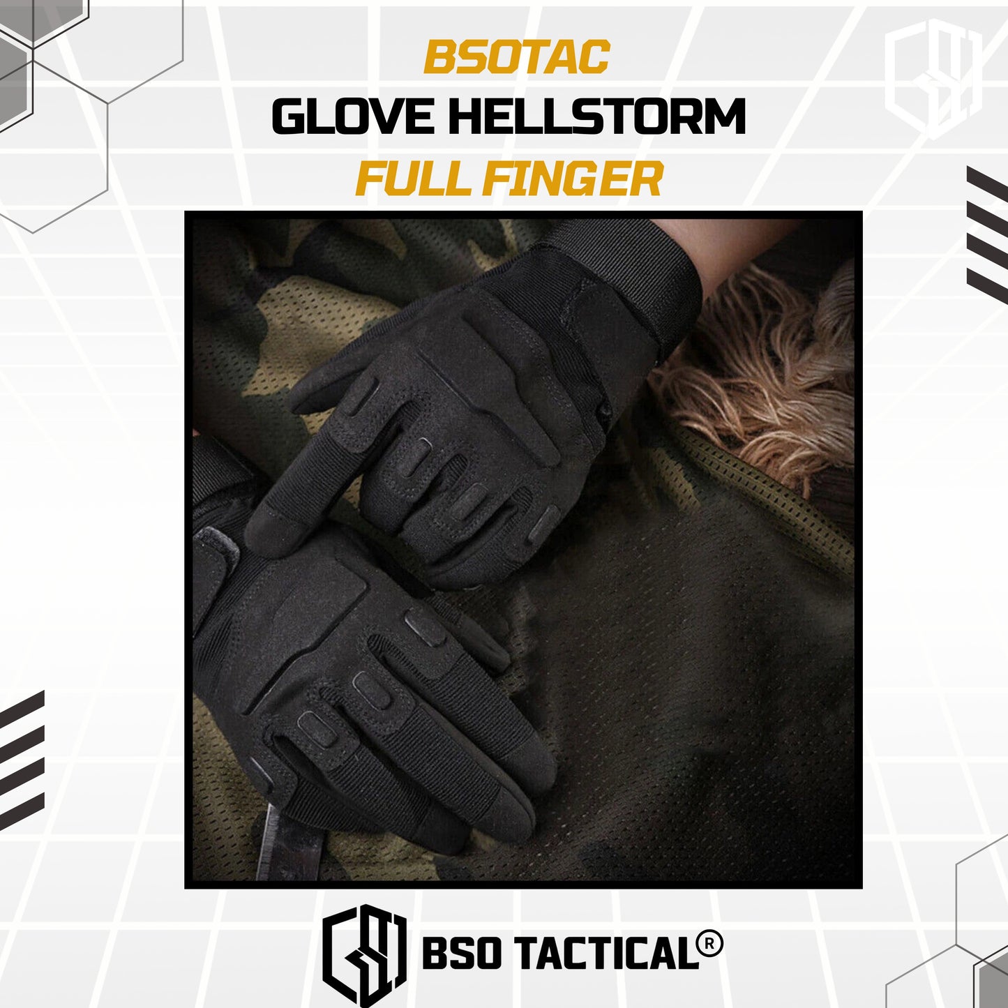 Sarung Tangan Tactical Tactical Hellstorm Outdoor Glove Full Finger