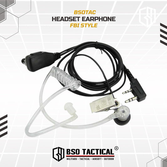 Headset Earphone Walkie Talkie FBI Style 2 Pin HT