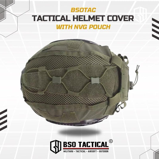 Cover Helm Tactical with NVG Battery Pouch Multifungsi