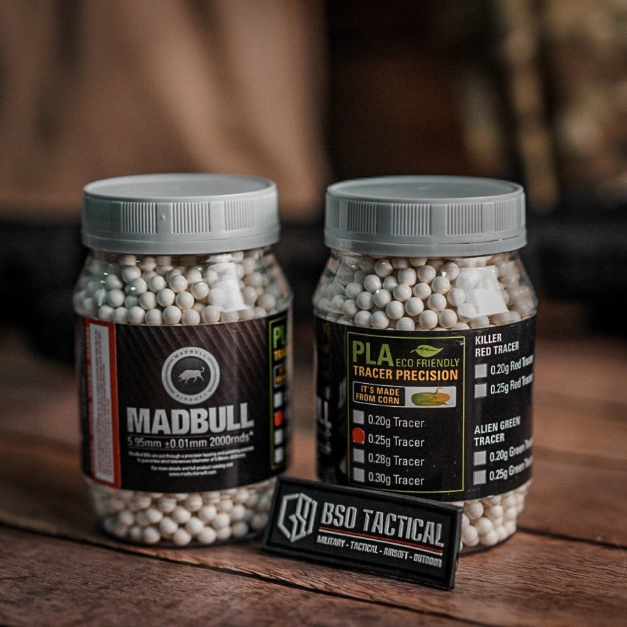 Madbull BB 0.25 g 0,25 g 2000rds 6mm Green Tracer Airsoft - ORIGINAL