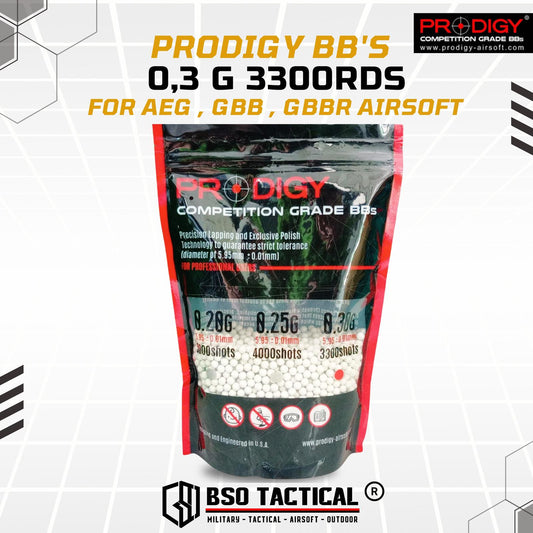 Prodigy Airsoft Competition BB's 6mm 0.30/0,30/0.3/0,3 3300 BB ORI